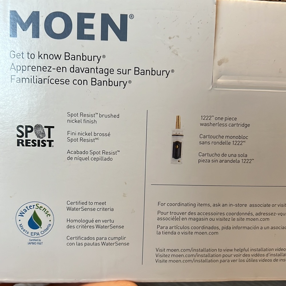 MOEN Brushed Nickel Shower Set- Banbury 82912SRN - Picture 2 of 14